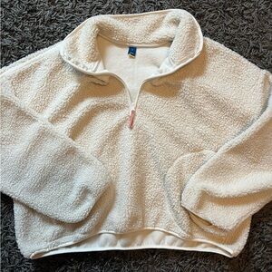 Cropped sherpa Half Zip
